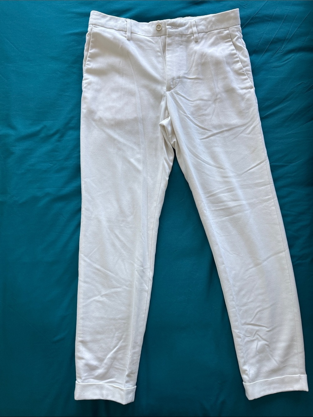 Zara White Slim Chinos for Men